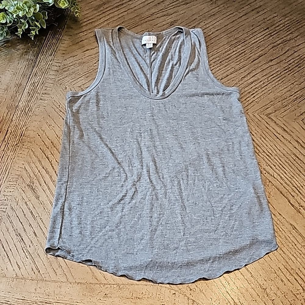 Gray tank top Topshop size 6